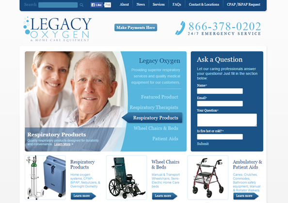 Legacy Oxygen Website