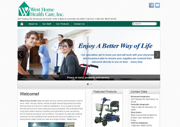 West Home Health Care Website